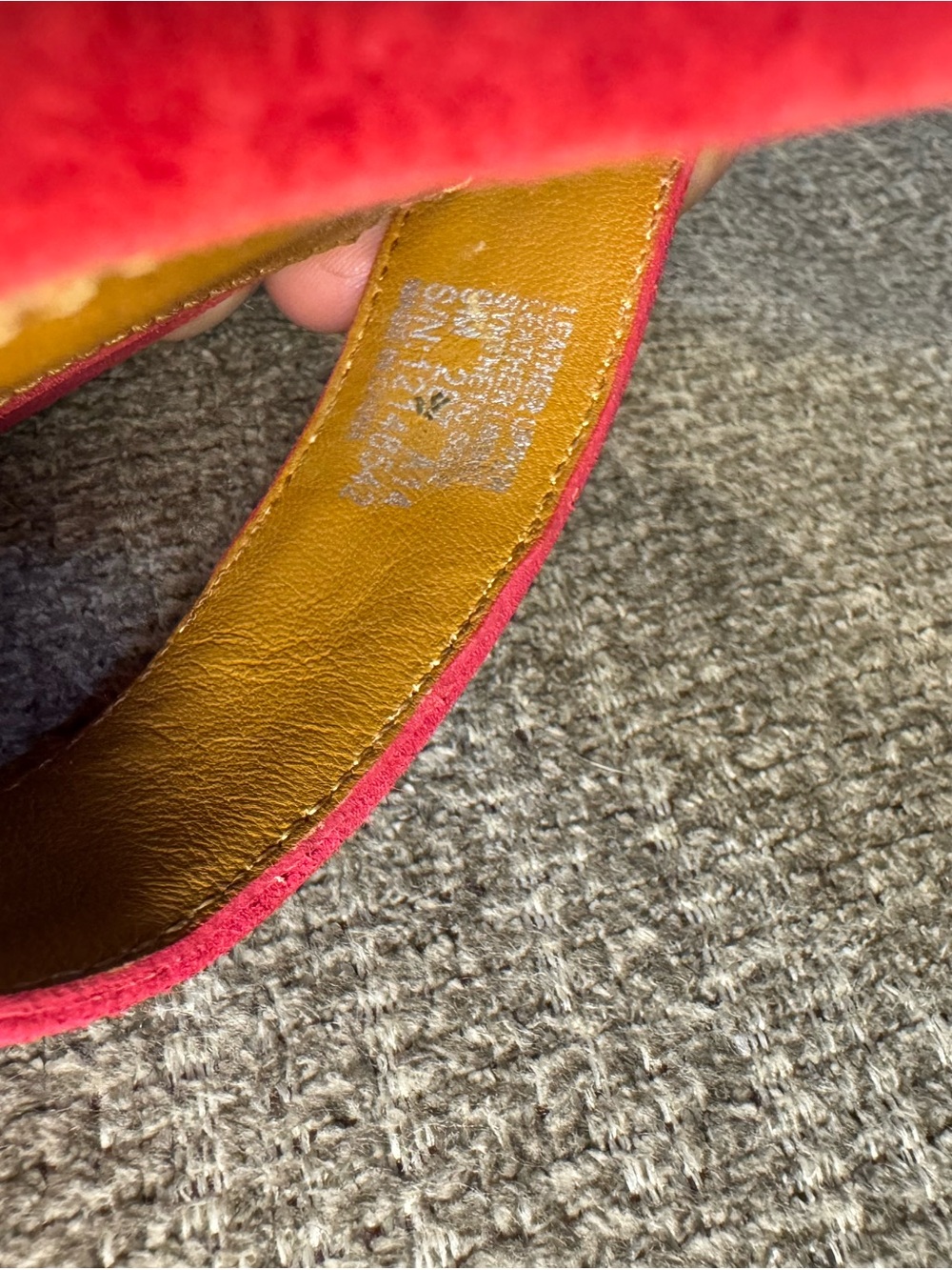 Tory Burch Savannah Wedge Red Suede Sandals Size 9M - Picture 9 of 11